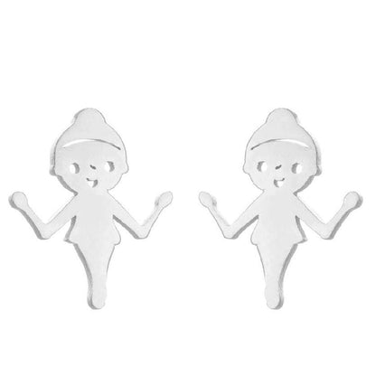 1 Pair Minimalist Solid Color Irregular Plating 304 Stainless Steel 18K Gold Plated Ear Studs