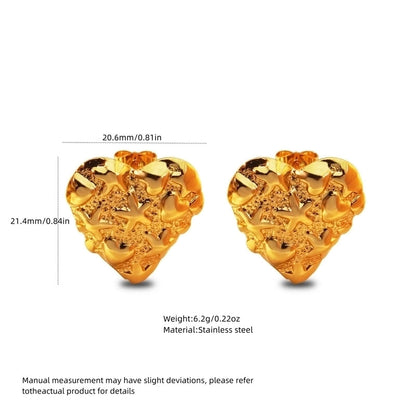 1 Pair Minimalist Triangle Plating 304 Stainless Steel Imitation Gold Stainless Steel Earrings