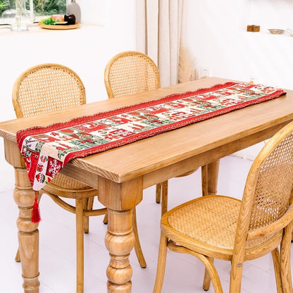 New Christmas Decoration Knitted Cloth Table Runner Creative Christmas Table Decoration