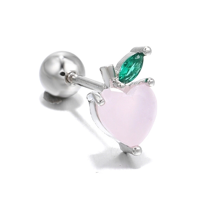 Ear Cartilage Rings & Studs Fashion Fruit Brass Artificial Gemstones
