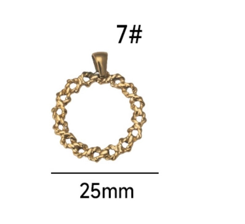 1 Piece Titanium Steel Sun Devil's Eye Life Tree Pendant