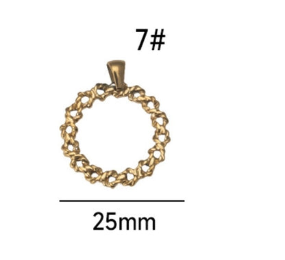 1 Piece Titanium Steel Sun Devil's Eye Life Tree Pendant