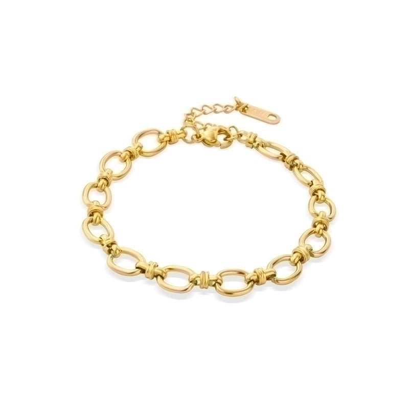 Fashion Solid Color 304 Stainless Steel Artificial Gemstones Bracelets In Bulk