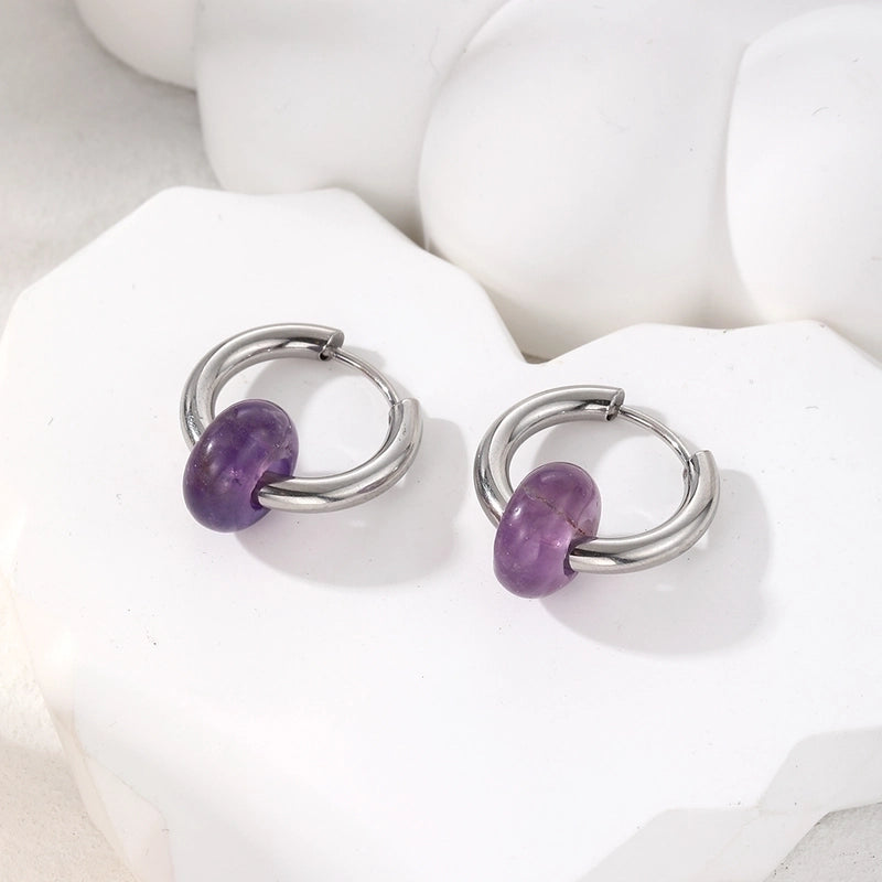 6 Pieces Minimalist Geometric 201 Stainless Steel Alloy Drop Earrings