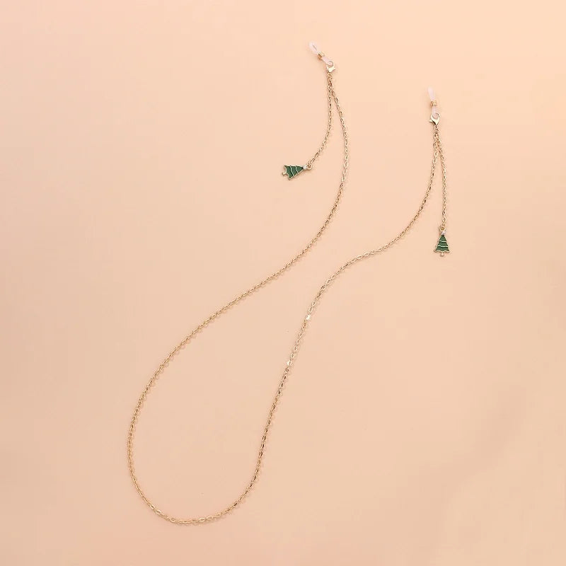 Casual Minimalist Christmas Tree Alloy Christmas Unisex Glasses Chain