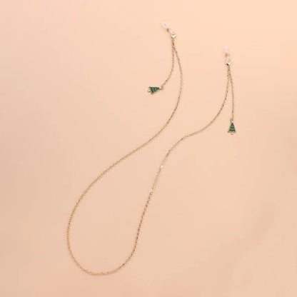 Casual Minimalist Christmas Tree Alloy Christmas Unisex Glasses Chain