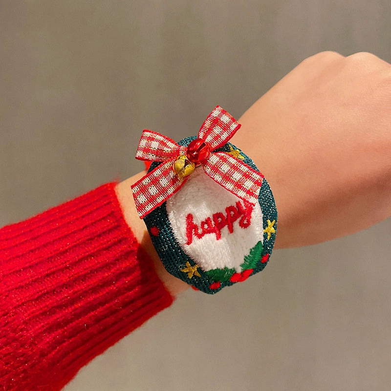 Christmas Cute Santa Claus Elk Alloy Fleece Cloth Tape Holiday Family Gathering Party Party Accessories