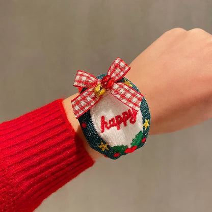 Christmas Cute Santa Claus Elk Alloy Fleece Cloth Tape Holiday Family Gathering Party Party Accessories