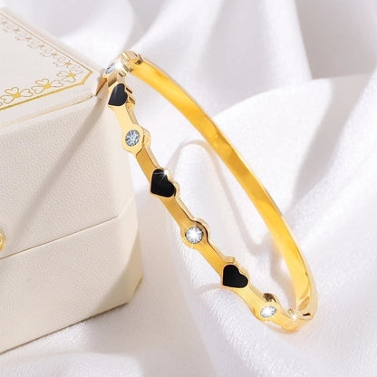 Casual Minimalist Classic Style Heart Shape 304 Stainless Steel Bangle In Bulk