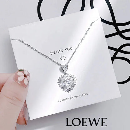 Casual Minimalist Human Flower Titanium Steel Plating Inlay Rhinestones Pearl Pendant Necklace