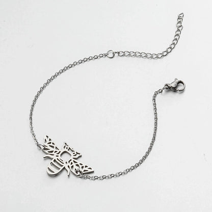 Fashion Animal 201 Stainless Steel 18K Gold Plated No Inlaid Bracelets In Bulk