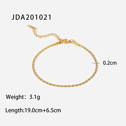 Women Minimalist Geometric 18K Gold Plated Anklets