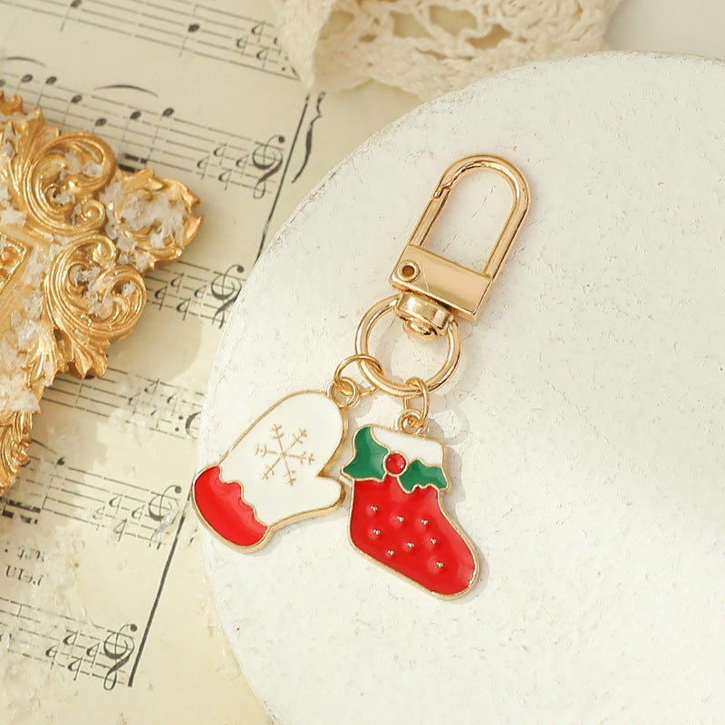 Christmas Gift Keychain Pendant Practical Car Key Christmas Tree Ornament Phone Chain