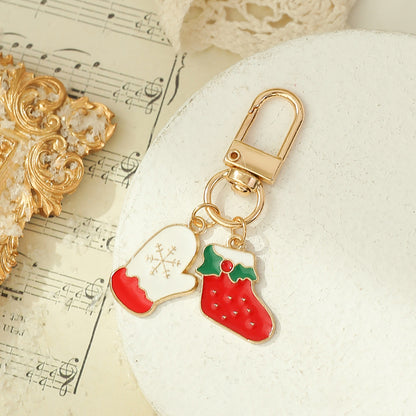 Christmas Gift Keychain Pendant Practical Car Key Christmas Tree Ornament Phone Chain