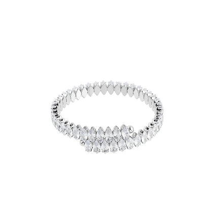 Minimalist Round Copper Inlay Zircon Bracelets Necklace