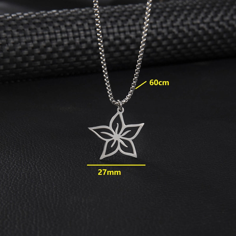 Basic Minimalist Classic Style Palm Tree Flower Butterfly 201 Stainless Steel Unisex Pendant Necklace