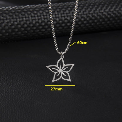 Basic Minimalist Classic Style Palm Tree Flower Butterfly 201 Stainless Steel Unisex Pendant Necklace