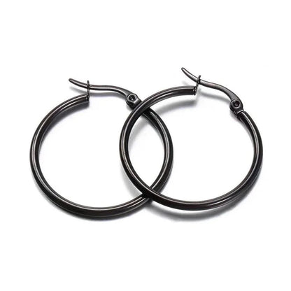 10 Pieces Fashion Round Plating 201 Stainless Steel 18K Gold Plated Hoop Earrings
