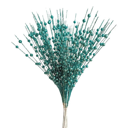 Christmas Decoration Gift Christmas Tree Garland Rattan DIY Decoration Accessories Gold Pink Sequins Simulation Berry Handle Bundle