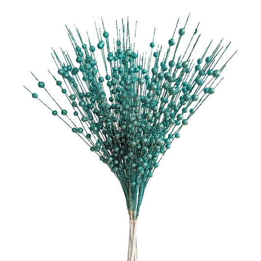 Christmas Decoration Gift Christmas Tree Garland Rattan DIY Decoration Accessories Gold Pink Sequins Simulation Berry Handle Bundle