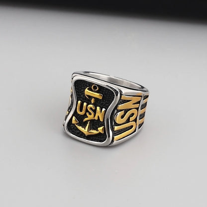 Punk Star Skull Titanium Steel Plating Halloween Men's Rings