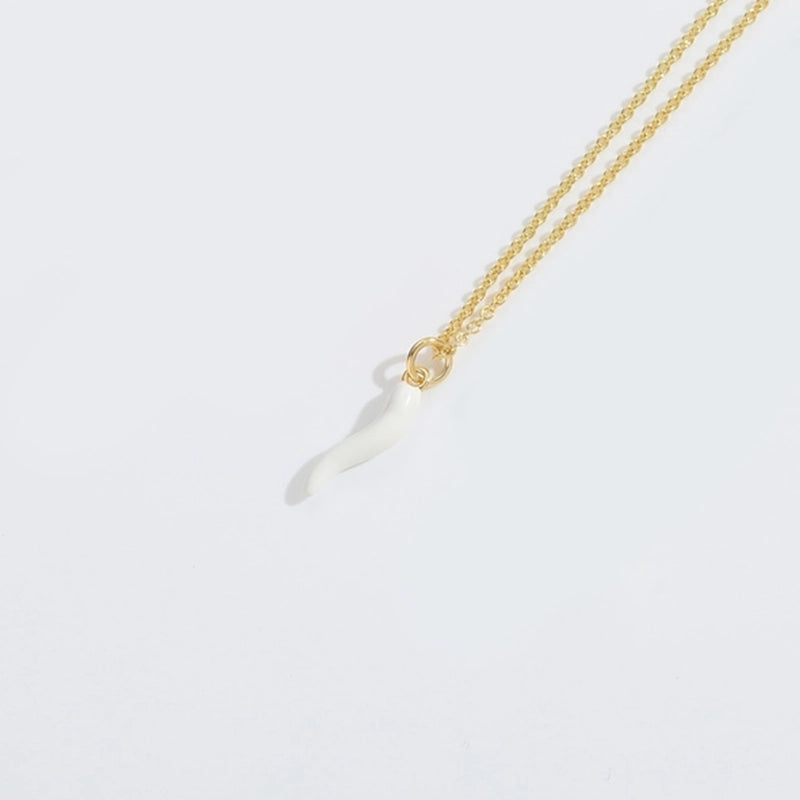 Copper Cable Chain 14K Gold Plated Enamel Ice Cream Lollipop Chili Necklace