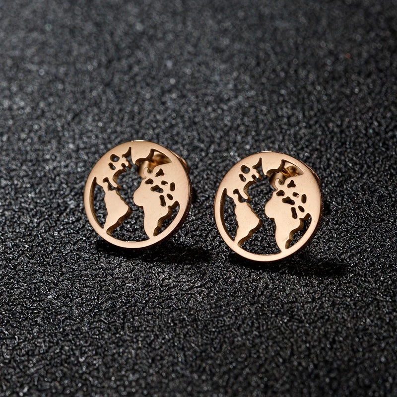 1 Pair Sweet Minimalist Artistic Animal Irregular Polishing Plating 304 Stainless Steel 18K Gold Plated Ear Studs