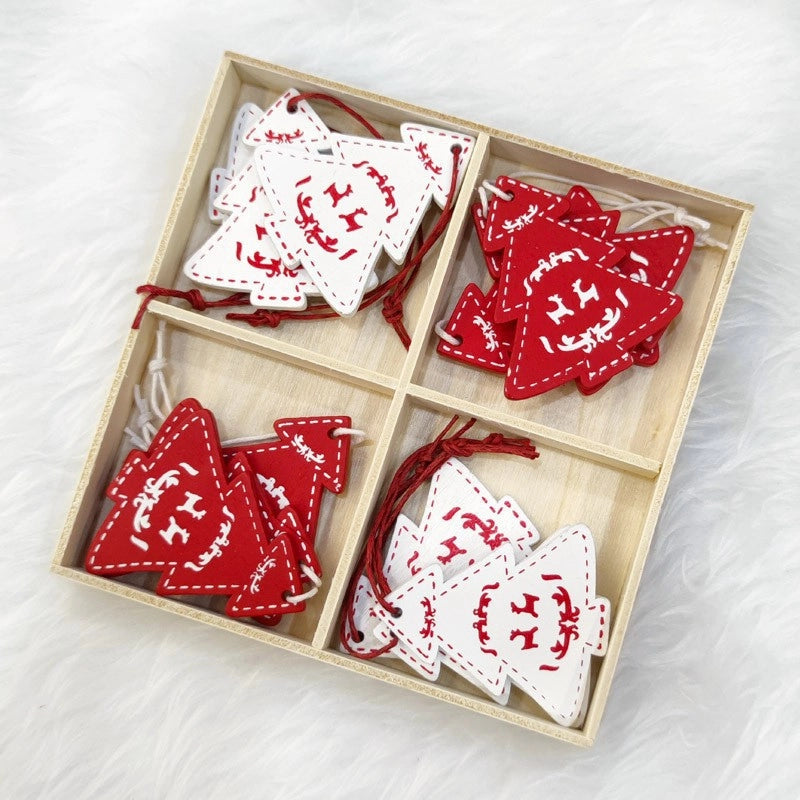 Cross-border Christmas Decorations Christmas Tree Pendant Snowflake Hanging Ball Pine Cone Gift Bag Christmas Old Man Small Drum Butterfly