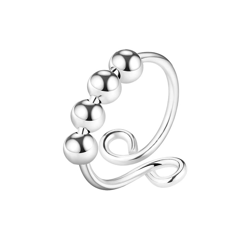 Minimalist Geometric Copper Open Rings Anxiety Ring