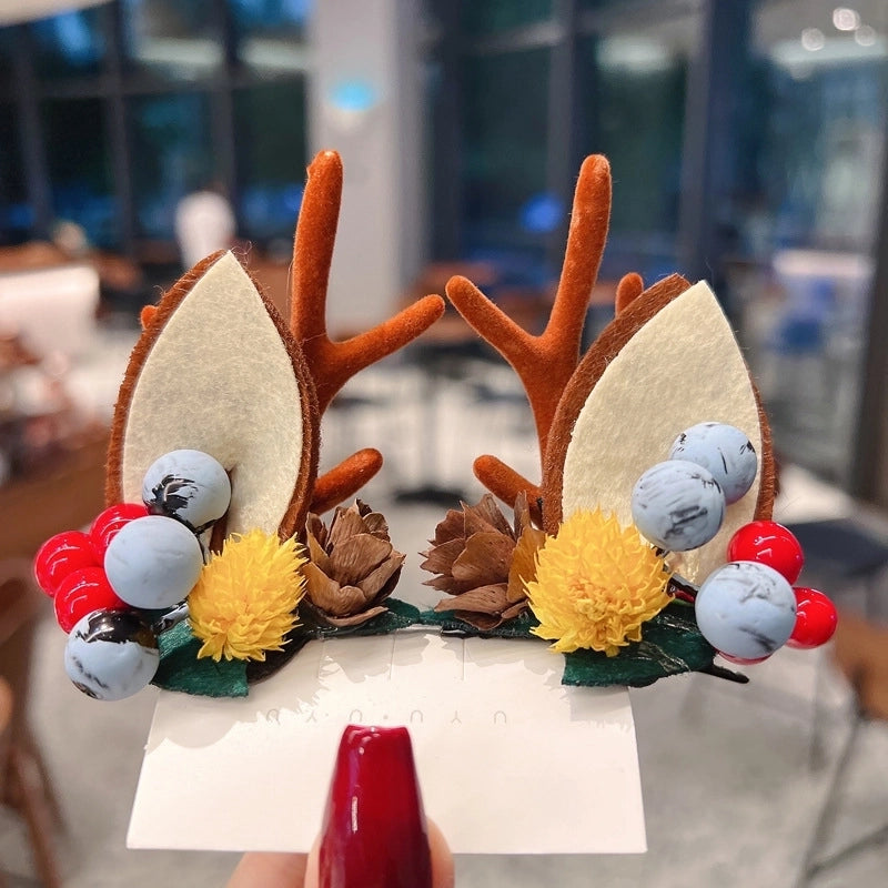 Christmas Cartoon Style Antlers Plastic Festival Costume Props