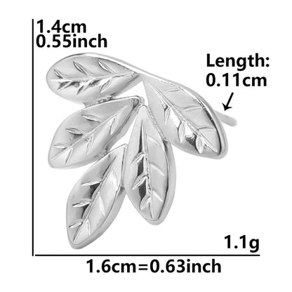 1 Pair Minimalist Flower Butterfly Plating 304 Stainless Steel 18K Gold Plated Ear Studs