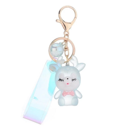 Cute Elk Arylic Christmas Unisex Bag Pendant Keychain