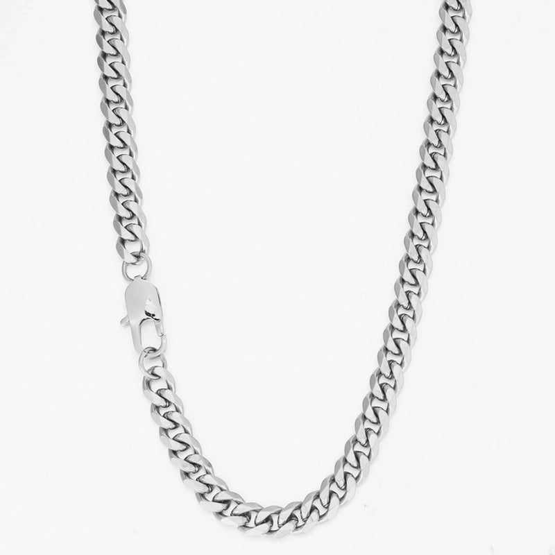 Hip-Hop Geometric Titanium Steel 18K Gold Plated Plating Bracelets Necklace