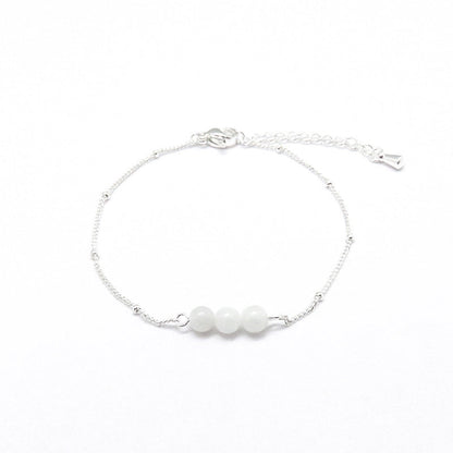 Minimalist Classic Style Geometric Stainless Steel Natural Stone Bracelets