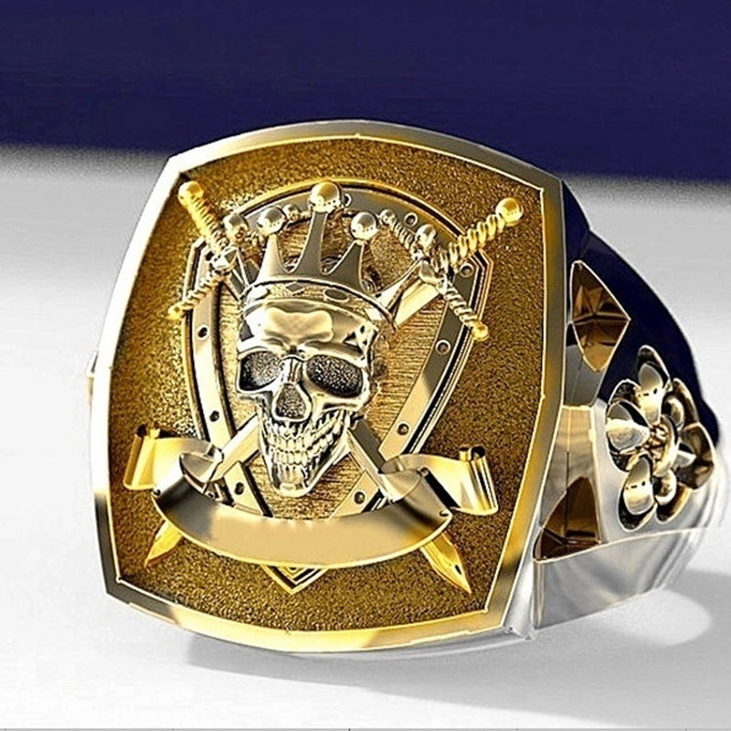 Hip-Hop Retro Skull Alloy Plating Halloween Men's Rings