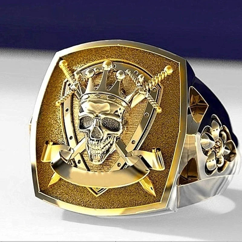Hip-Hop Retro Skull Alloy Plating Halloween Men's Rings