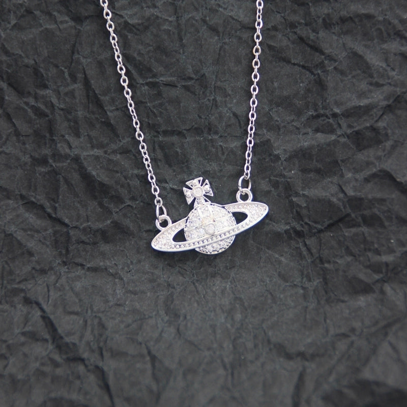 10 Pieces Casual Elegant Basic Moon Heart Shape Bow Knot Titanium Steel Copper Zircon Plating Inlay Pendant Necklace