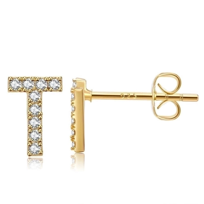 Ethnic Style Letter Copper Earrings Ear Studs