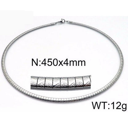 Titanium Steel 18K Gold Plated Fashion Plating Geometric Choker