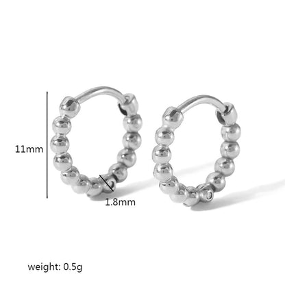 1 Pair Casual Minimalist Streetwear Twist Plating Inlay 304 Stainless Steel Zircon Earrings