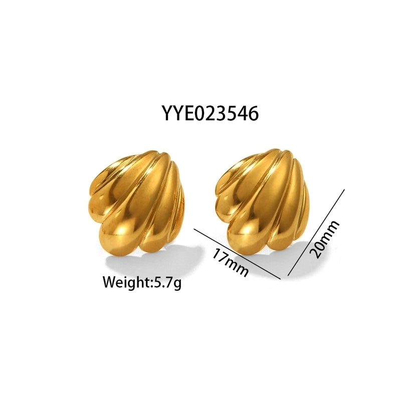 1 Pair IG Style Marine Style Modern Style Irregular Irregular Plating 304 Stainless Steel 316 Stainless Steel 18K Gold Plated Ear Studs
