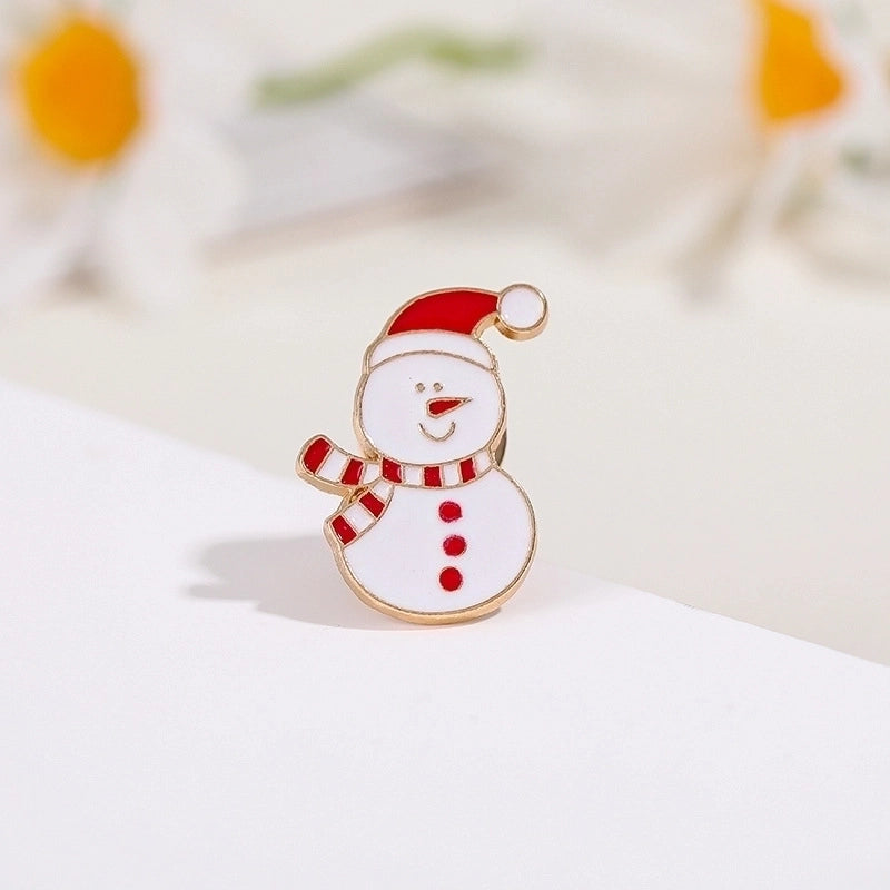 Cartoon Style Pin Santa Claus Alloy Enamel Unisex Brooches