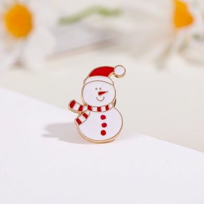 Cartoon Style Pin Santa Claus Alloy Enamel Unisex Brooches