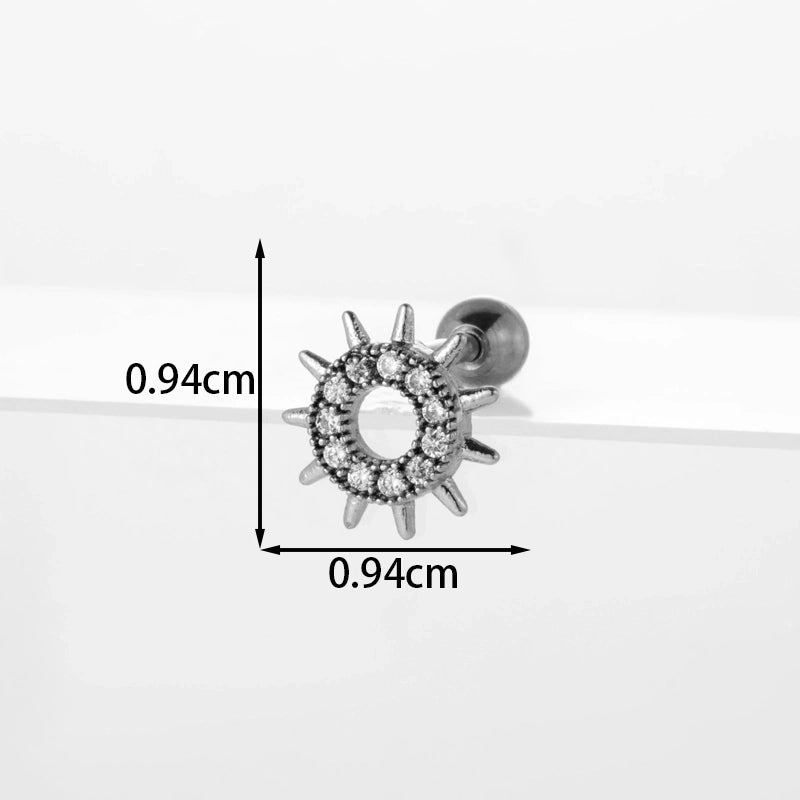 Ear Cartilage Rings & Studs Flower 316L Stainless Steel Copper