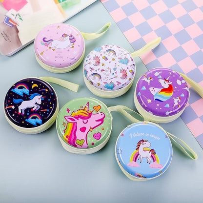 3 Pieces Women'S Cartoon Tinplate Zipper Coin Purses