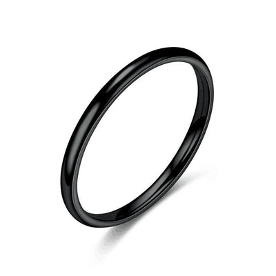 Fashion Circle Titanium Steel 18K Gold Plated Polishing Plating Rings