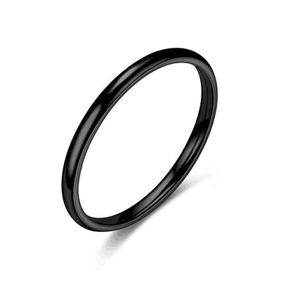 Fashion Circle Titanium Steel 18K Gold Plated Polishing Plating Rings