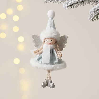 Christmas Little Angel Girl Pendant Plush Doll Ornament Christmas Tree Decoration