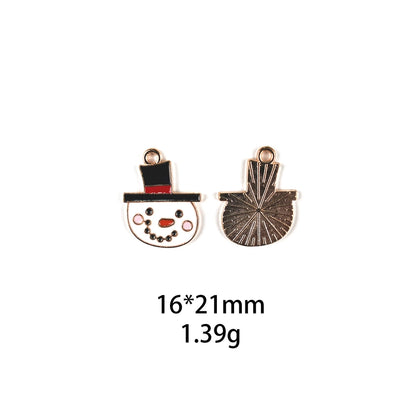 10 PCS/Package Zinc Alloy Christmas Hat Christmas Socks Pendant Jewelry Accessories