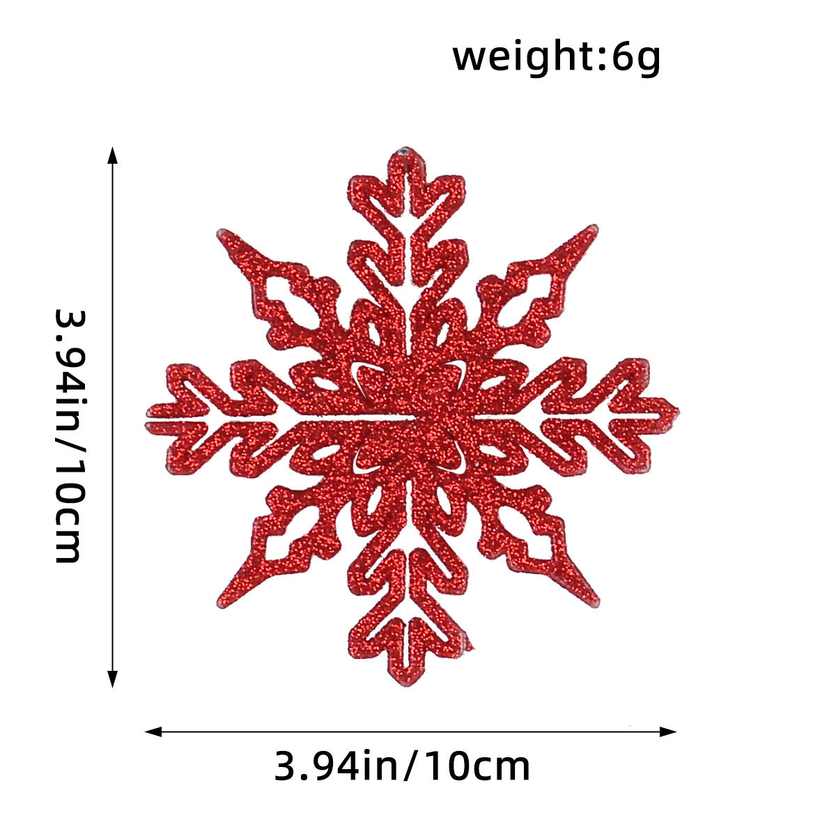 Christmas Decoration 10cm Snowflakes Plastic Sprinkles Snowflakes Christmas Tree Decoration Hollow Snowflake Ornaments